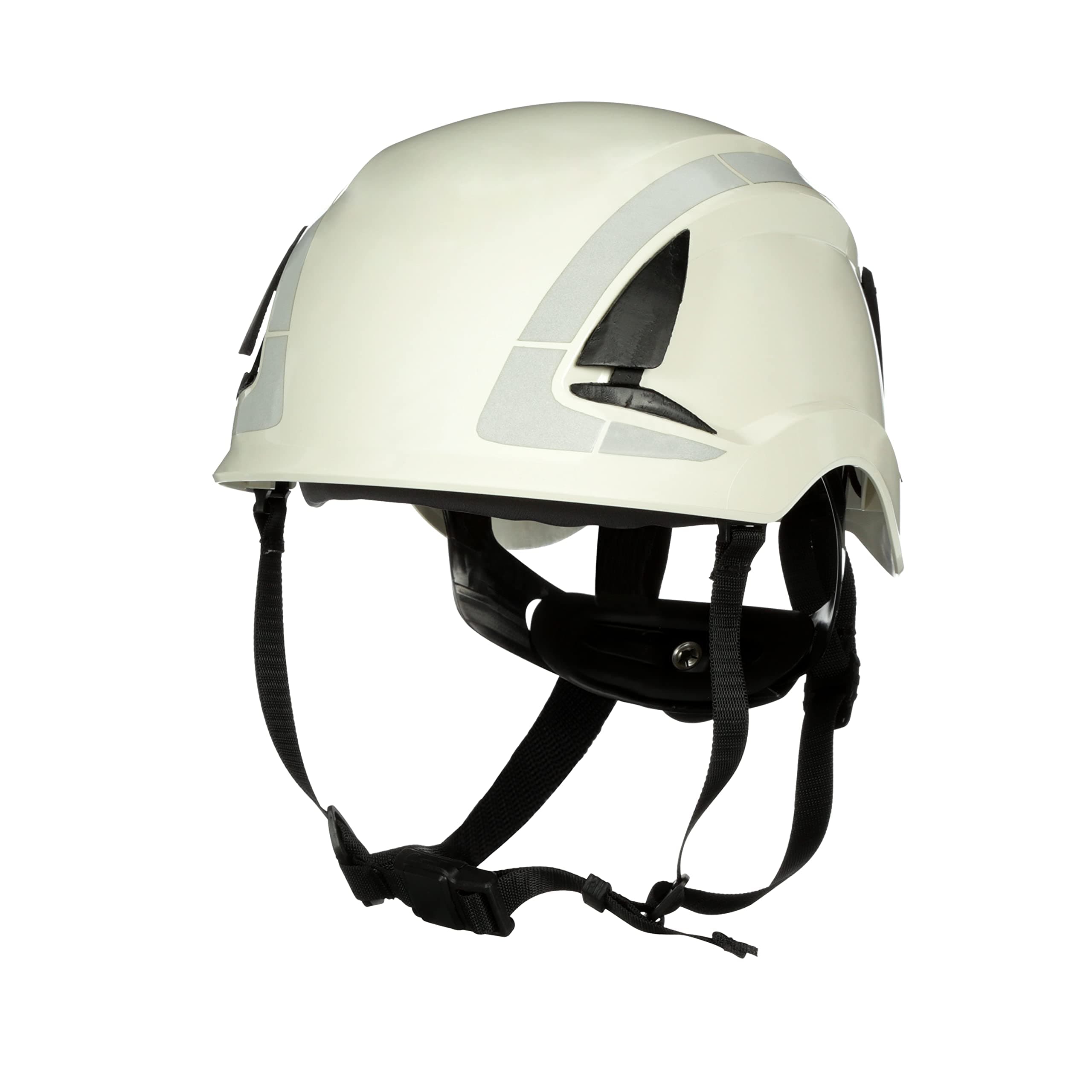 3M SecureFit Safety Helmet - Climbing Style Inspired Safety Helmet with 6 Point Suspension System, Non-Vented with Scotchlite Reflective, White, X5001X-ANSI, Construction and Heavy Infrastructure
