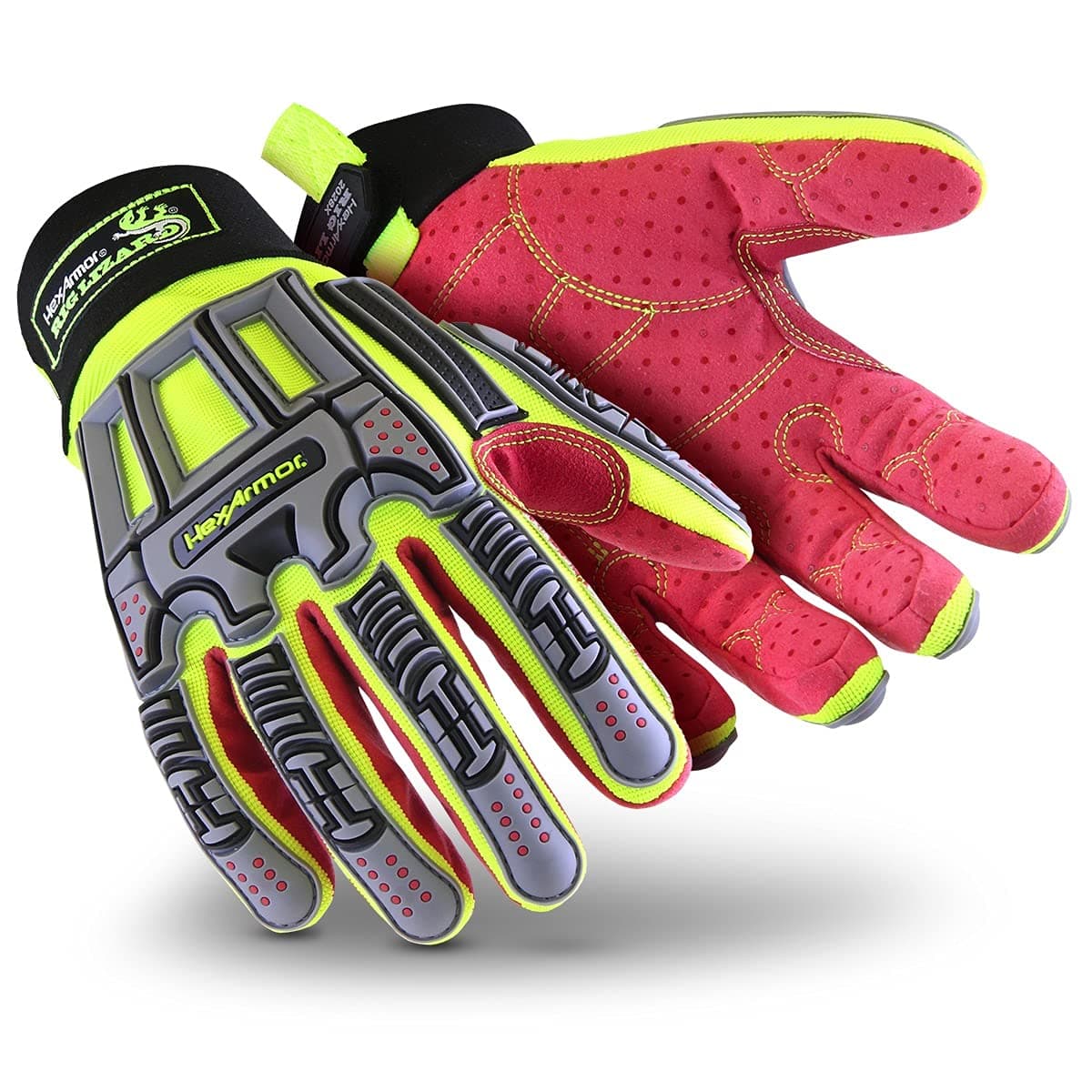 HexArmor Cut and Heat Resistant Impact Protection Work Gloves | Rig Lizard Series 2028X | Large