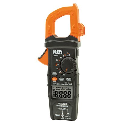 Digital Clamp Meter, AC/DC Auto-Ranging, 600A