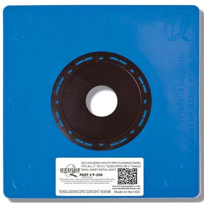 Plumbing/Gas/HVAC Flashing Panel, 2" to 2-1/2"
